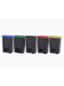 GPC Non Contact Pedal Bin with Coloured Lids - 80 Litres